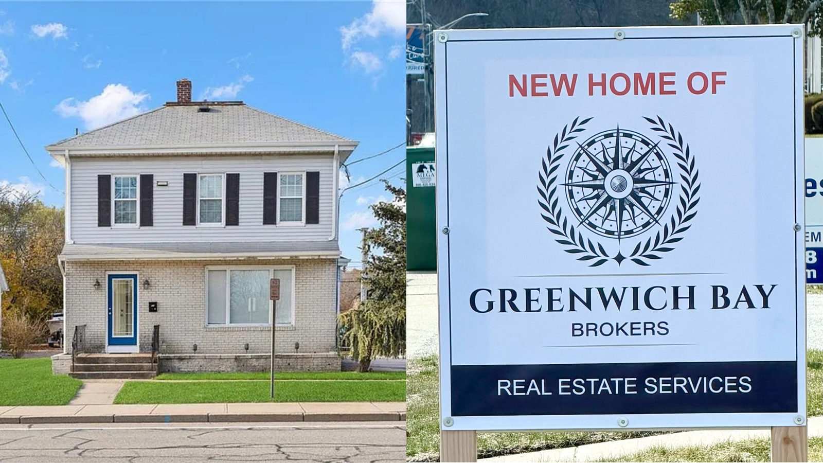 Greenwich Bay Brokers team outside their new office at 845 Main Street, East Greenwich, RI